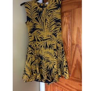 Navy blue & yellow dress